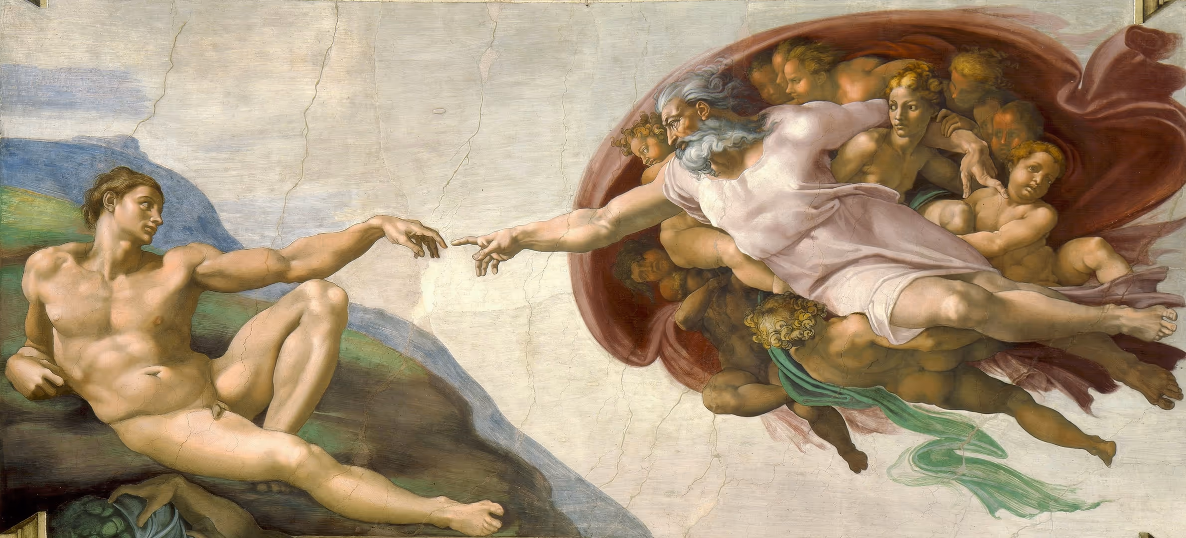the creation of adam by Michelangelo