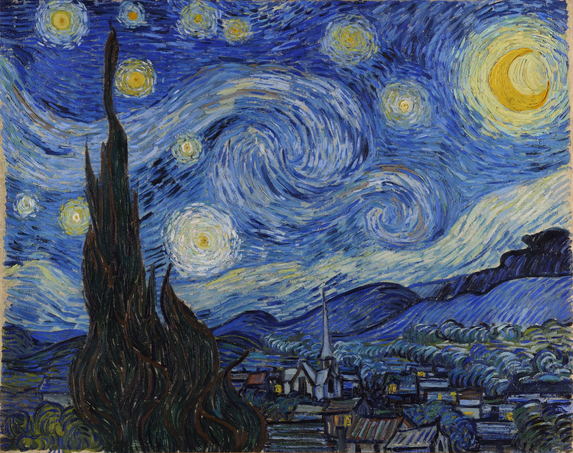the starry night by van gogh